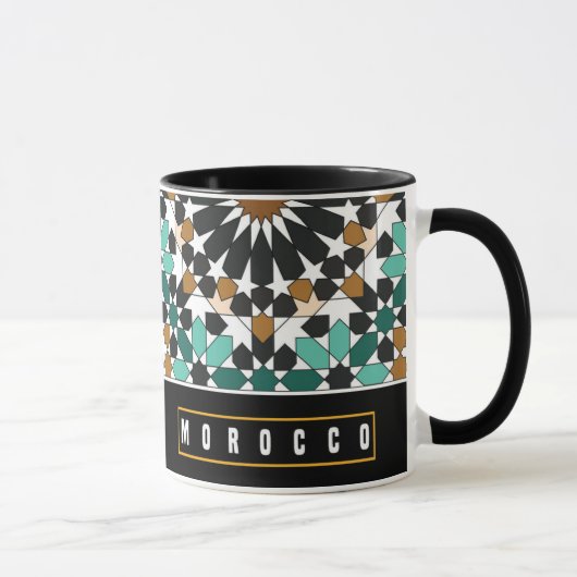 Z10-Morocco-themed souvenir mug with a geometric d (Droite)