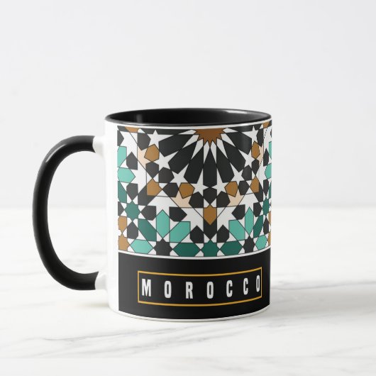 Z10-Morocco-themed souvenir mug with a geometric d (Gauche)