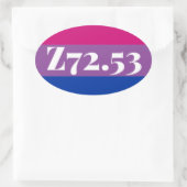 Z72.53: Biseksueel met een hoog risico Ovale Sticker (Tas)