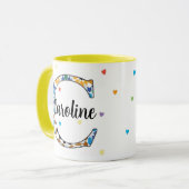 Z8-C Monogram Mug – Geometric & Floral Elegance (Devant gauche)