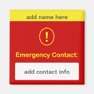 z90 - CUSTOMISEZ CET aimant de contact de secours