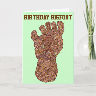Z Bigfoot Sasquatch de Grappige Verjaardag Bigfoot Kaart