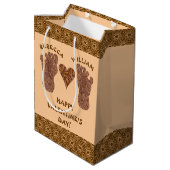 Z Bigfoot Sasquatch Track Happy Valentines Day Medium Cadeauzakje (Achterkant Gekanteld)