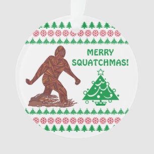 Z Bigfoot Walking Sasquatch Funny Kerstmis Ornament