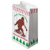 Z Bigfoot Walking Sasquatch-kerstsnoepjes Klein Cadeauzakje (Voorkant Gekanteld)