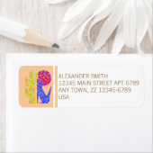 Z Blauwe Coyote Wolf Kleurrijke Zuidwestelijke Ont Etiket (Insitu)