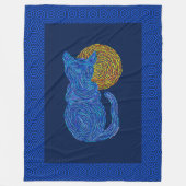 Z Blauwe kat en de monnikkast. Fleece Deken (Voorkant)