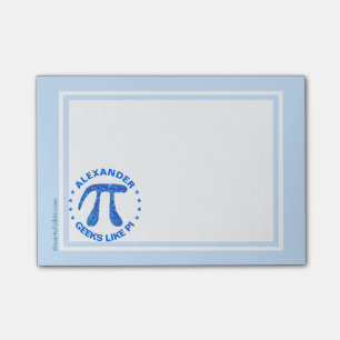 Z Blue PI Symbol Wiskunde Geek Nerd Geeks Net als Post-it® Notes