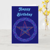 Z Choses Magiques Carte d'Anniversaire Pentagramme (Fleur jaune)