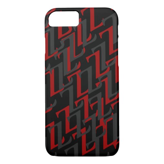 Z creëer je eigen initiaal patroon Case-Mate iPhone case (Achterkant)