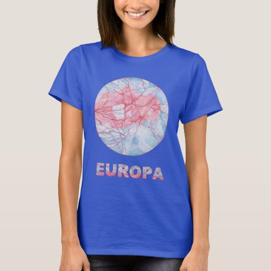 Z Europa Jupiters Moon Art T - shirts en kleding (Voorkant)