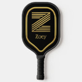 Z Gold Initiaal Pickleball Paddle (Achterkant)