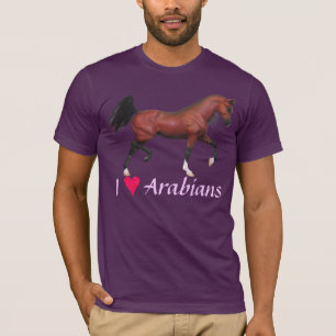 Z I Heart Arabians Love Arabians Horse Art T-shirt