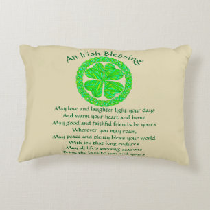 Z Irish Blessing Celtic Shamrock Decoratief Kussen