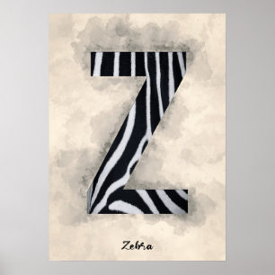 Z is voor Zebra Poster
