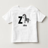 Z is voor Zebra: Schattig alfabet Kinder Shirts (Voorkant)