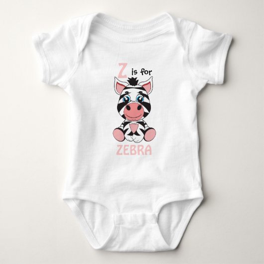 "Z is voor ZEBRA" Shirt Kinderen (Voorkant)