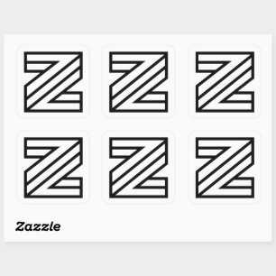 Z Letter Vierkante Sticker