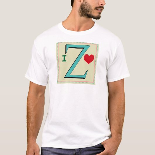 Z MONOGRAM-BRIEF T-SHIRT (Voorkant)