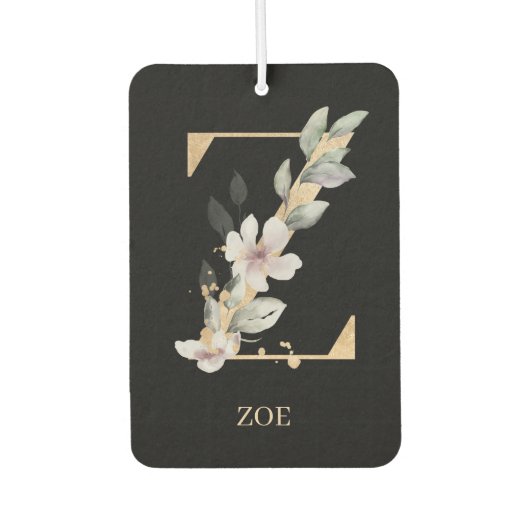 Z Monogram Floral Aangepast Luchtverfrisser (Voorkant)