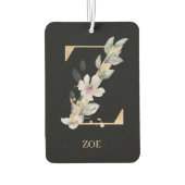 Z Monogram Floral Aangepast Luchtverfrisser (Achterkant)