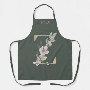 Z Monogram Floral Aangepast Schort