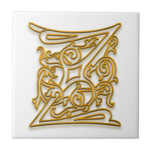Z Monogram "Irish Gold" Keramische Tegel Tegeltje