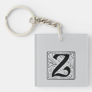 Z Monogramm schwarz Sleutelhanger