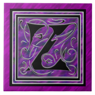 Z Monogramme "Eaux violettes" Carreaux en céramiqu