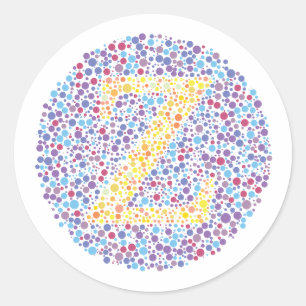 "Z" Oogtest Letter Ronde Sticker