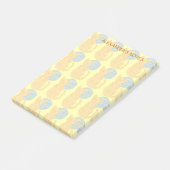 Z Oranje katje en de maanpatroonplaat op maat Post-it® Notes (Schuin)