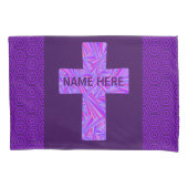 Z Paars kruissymbool Christelijk Symbool Faith Rel Kussensloop (Voorkant)