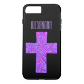 Z Paarse Cross Christelijk ifone7P Persoonlijk Case-Mate iPhone Case (Achterkant)