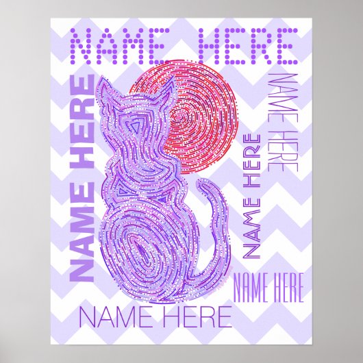 Z Paarse kat en de motorkat lavron Poster (Voorkant)