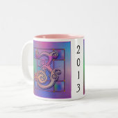 Z Tasses de tasses de tasses "Blue Rain" (Devant gauche)