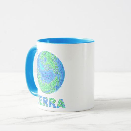 Z Terra Earth Art Coffee Mok Cup (Voorkant links)