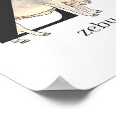 Z voor Zebu-Poster Poster (Hoek)