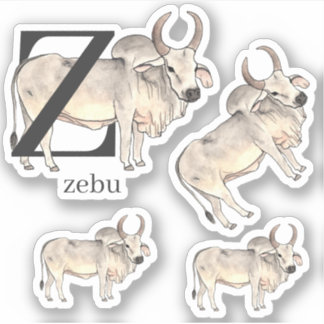 Z voor Zebu-Stickers Sticker