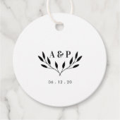 Z/W | Eenvoudige moderne bruiloft dank u Gift Bedankjes Labels (Voorkant)