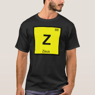 Z - Zeus God Chemie Periodiek Systeem Symbool T-shirt