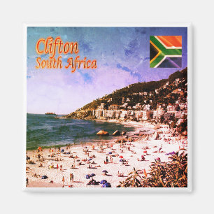 ZA009 CLIFTON, Panorama, Zuid-Afrika, Fridge Magneet