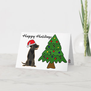 ZA- Black Labrador Christmas Kaart