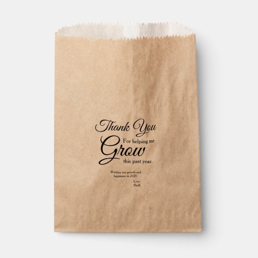 Zaad Gift Favor Bag Bedankzakje (Voorkant)