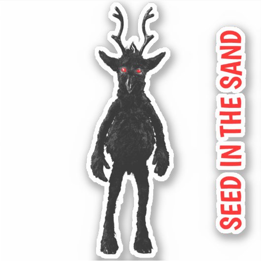 Zaad in de zand sticker (Voorkant)