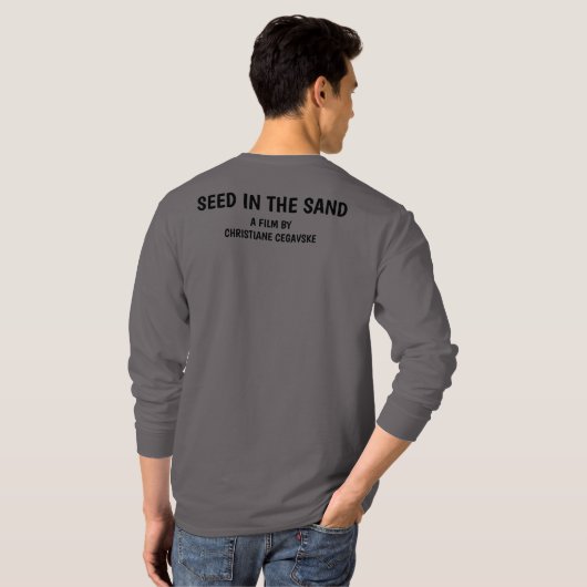 Zaad met lange mouwen in het Zand T-shirt (Achterkant volledig)
