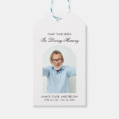 Zaad Pakket Herdenking In Lieve Herinnering Foto Cadeaulabel (Voorkant)