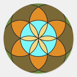 Zaad van het Leven Aarde Ronde Sticker