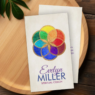 Zaad van het leven Chakra-kleuren Visitekaartje