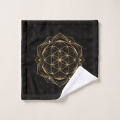 Zaad van het leven in Lotus - Geometrie voor sacha Bad Handdoek (Wasdoekje)