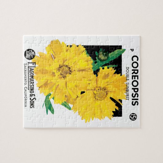  zaadbundelkunst, gele cornopsis bloemen legpuzzel (Horizontaal)